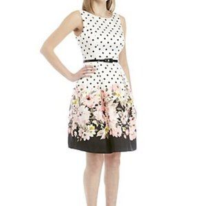 JESSICA HOWARD Polka Dot & Floral Spring Dress